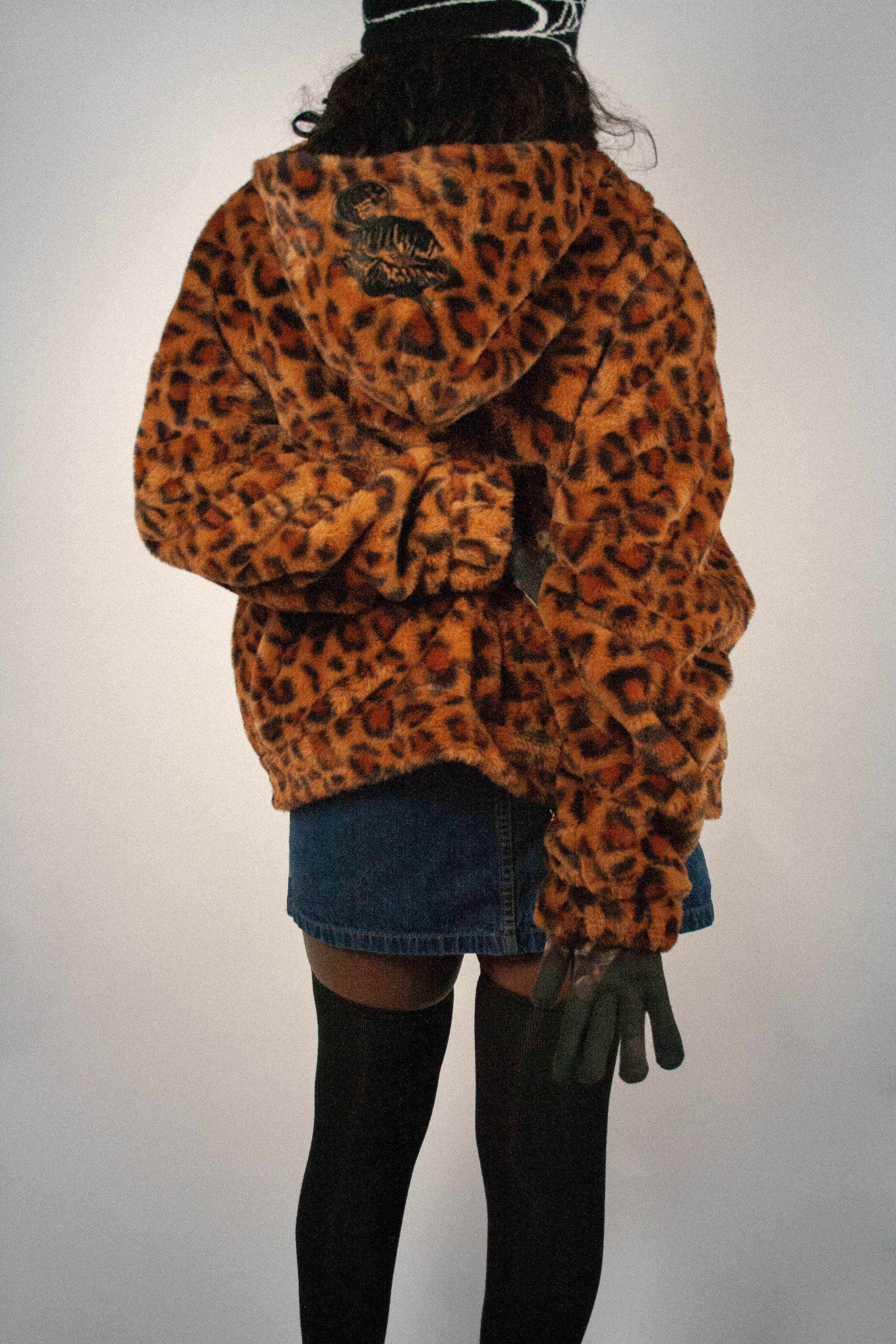 !NANA leopard Print Fleece jacket